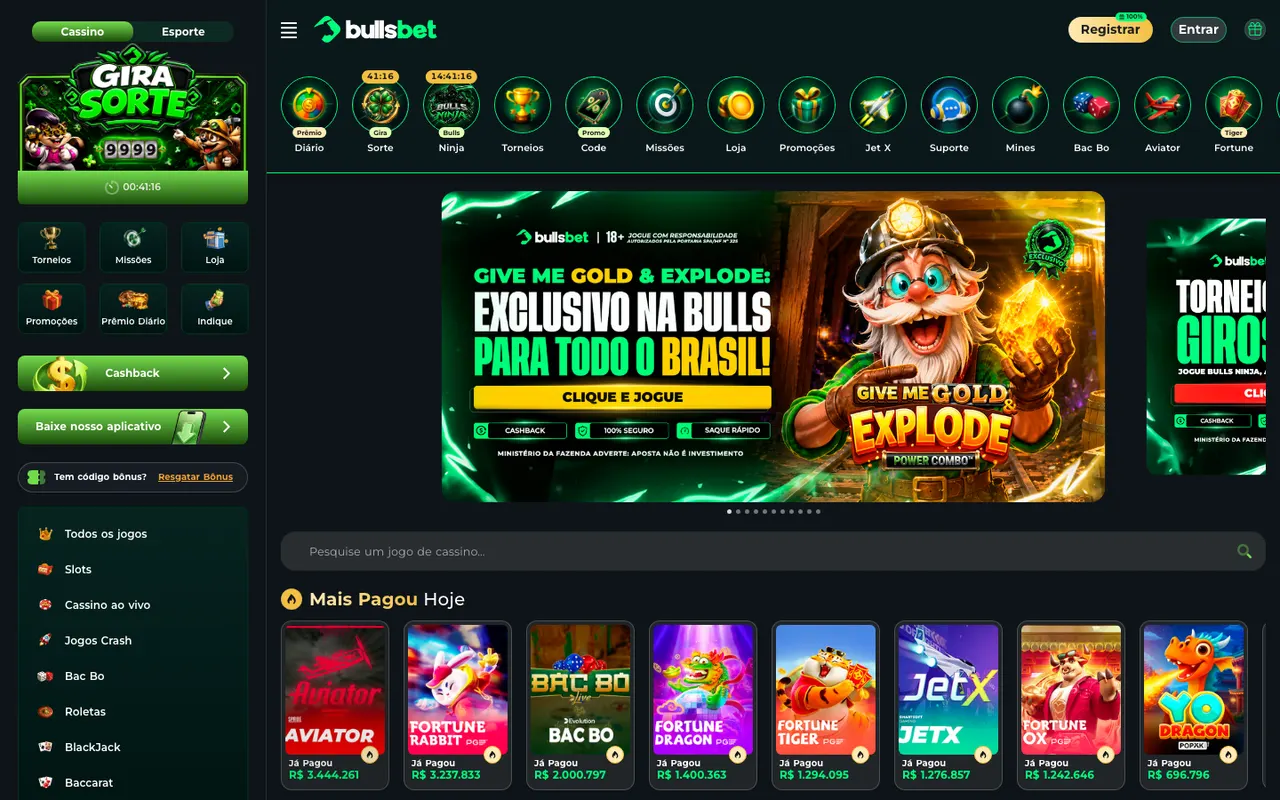 Página inicial de bullsbet.bet.br, capturada em 11 de setembro de 2026
